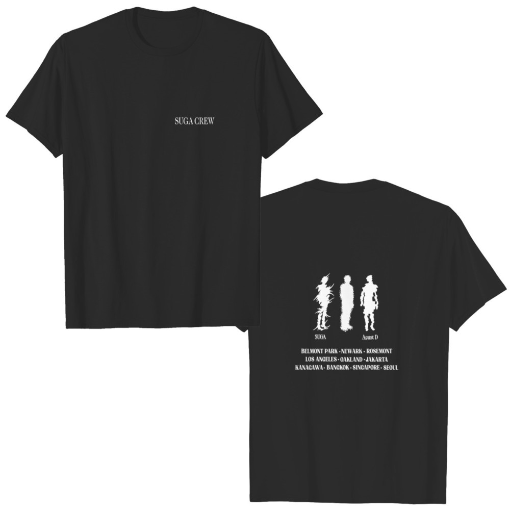 Suga Crew 2 Sided T Shirts Agust D D Day Tour T Shirts